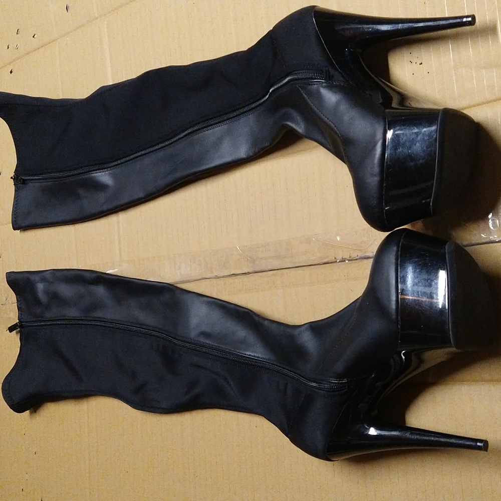 Ellie Black 5" Pump 28" long Over the knee boots.